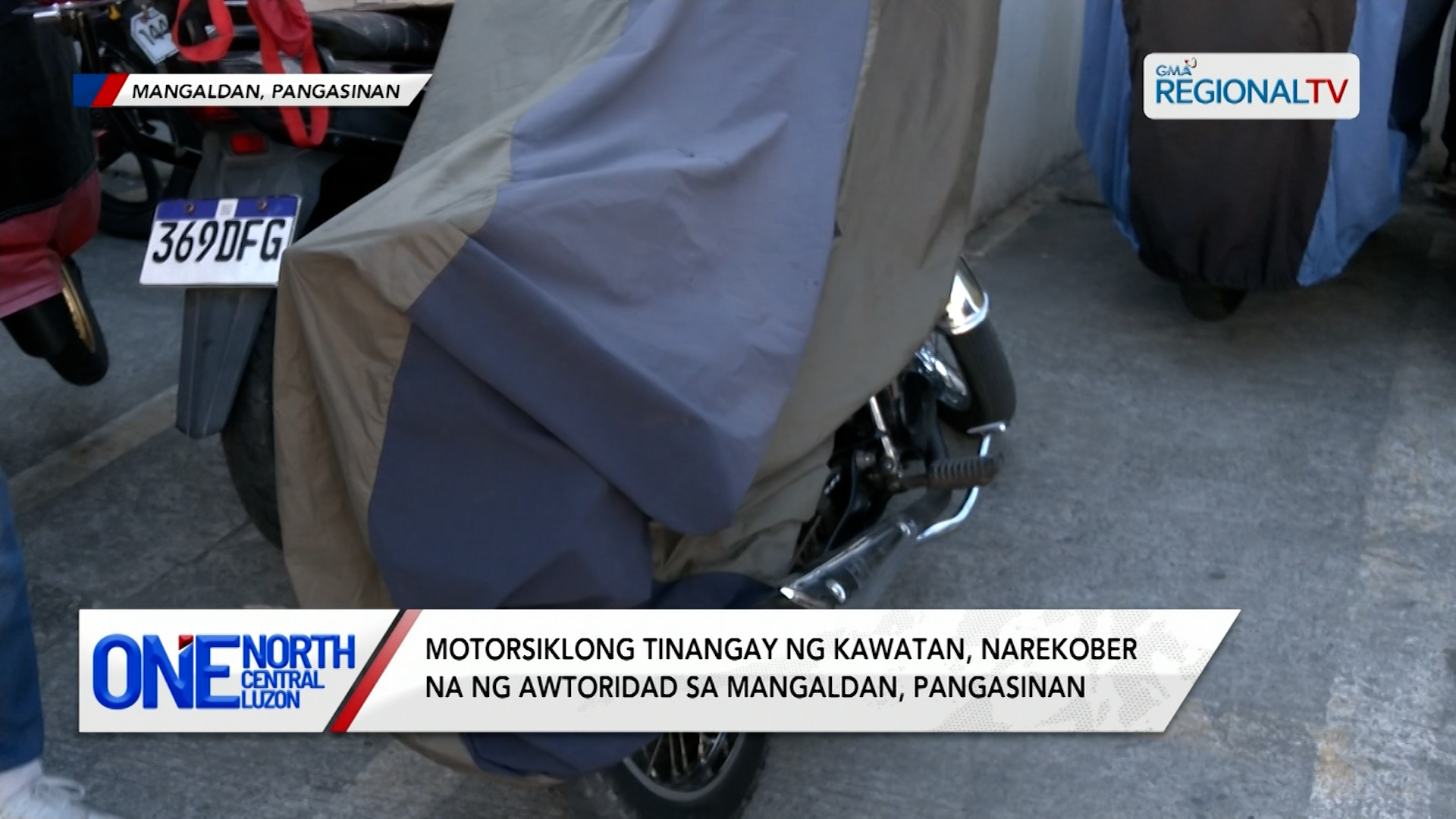 Motorsiklong tinangay ng kawatan, narekober na ng awtoridad sa Mangaldan  | One North Central Luzon