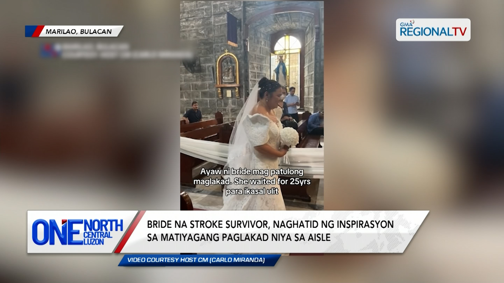Bride na stroke survivor, naghatid ng inspirasyon | One North Central Luzon