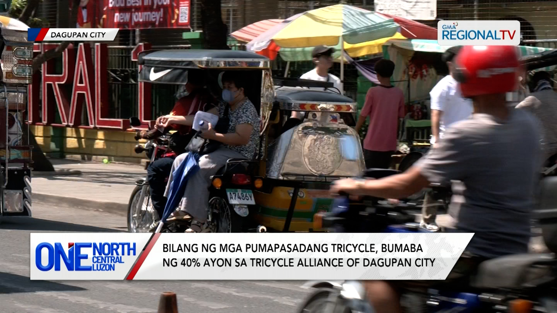 Bilang ng mga pumapasadang tricycle, bumaba ng 40% | One North Central Luzonq