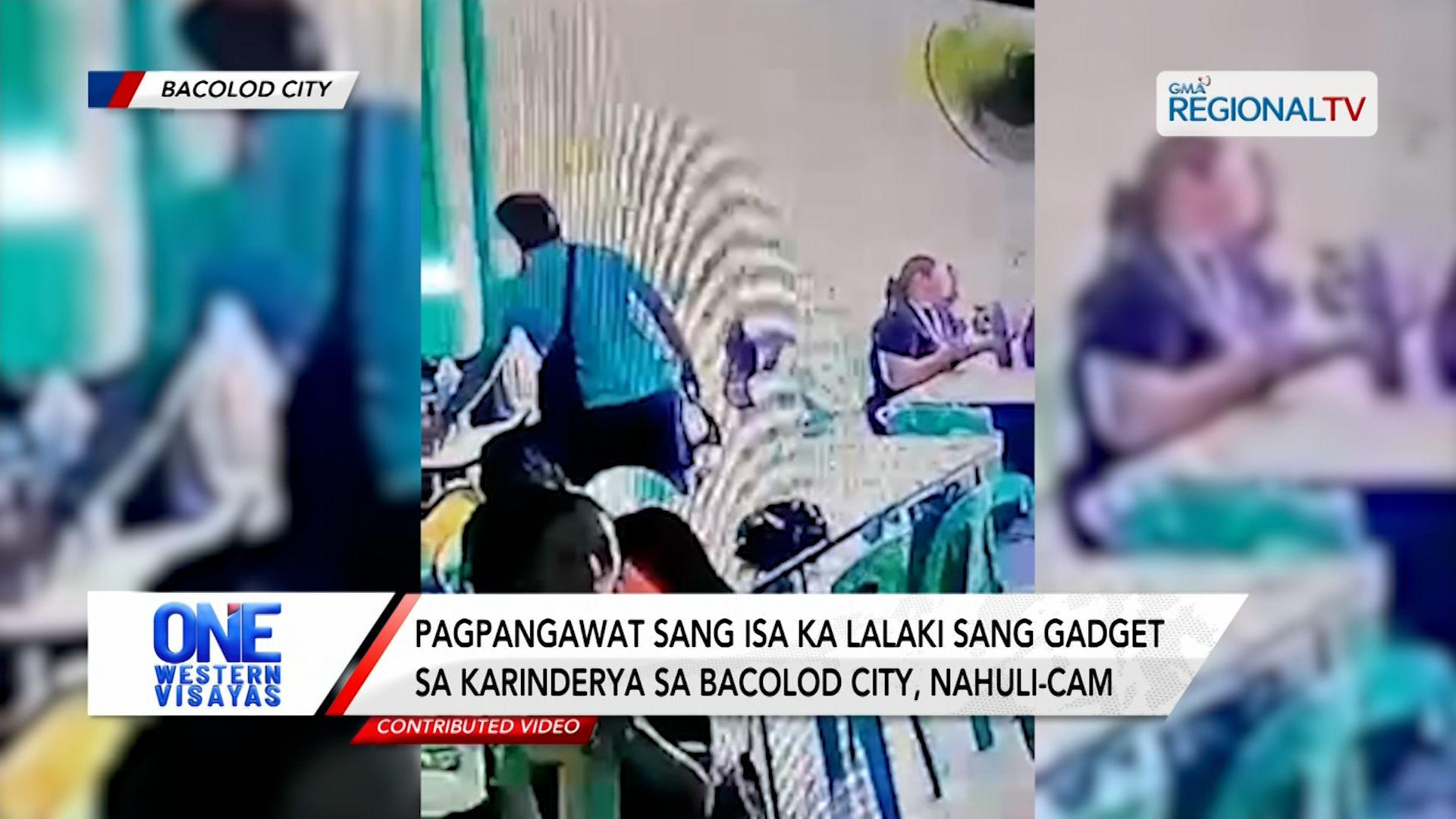 Pagpangawat sang lalaki sang gadget sa karinderya sa Bacolod City, nahuli-cam | One Western Visayas