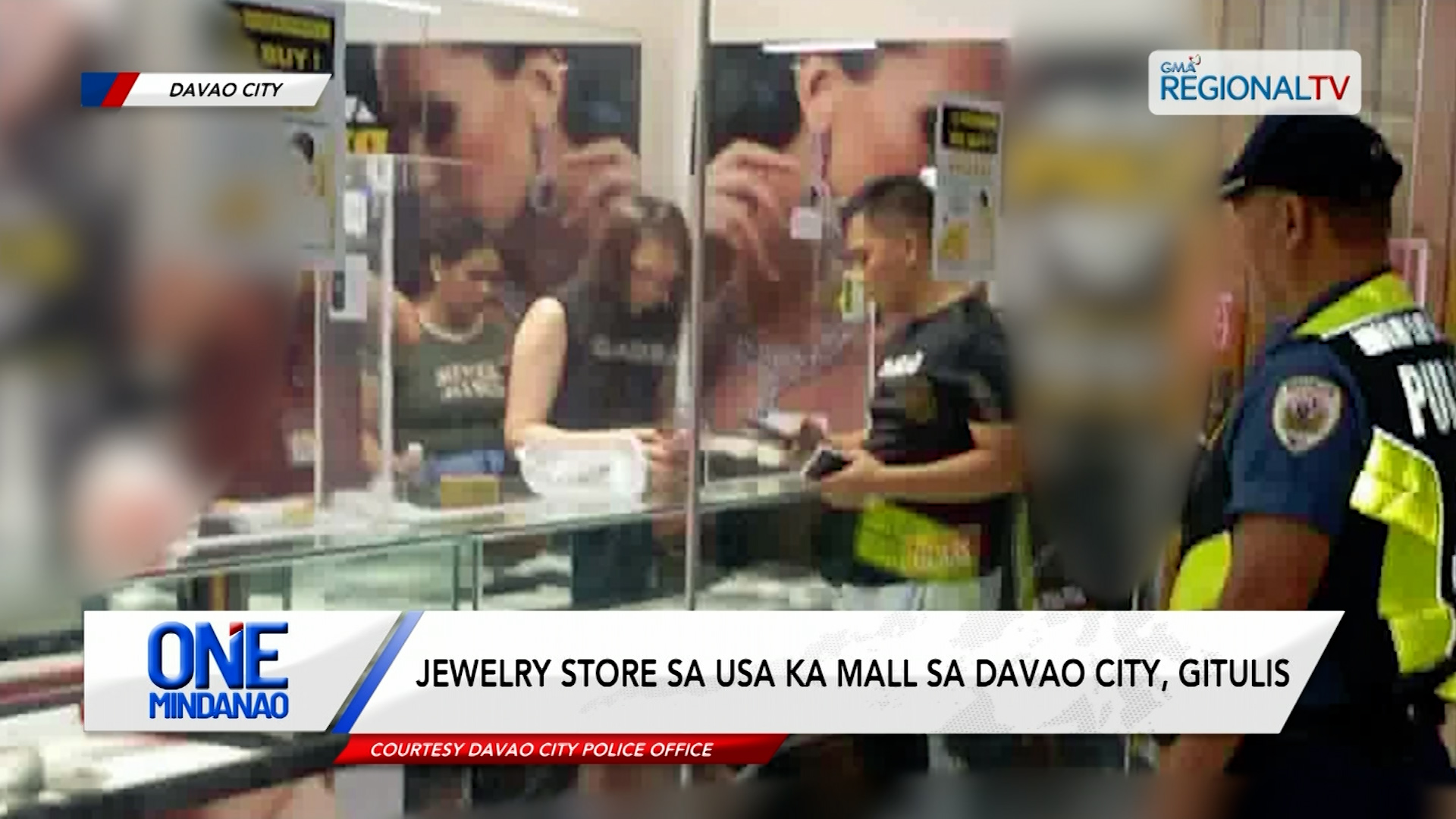 Jewelry store sa usa ka mall sa Davao City, gitulis | One Mindanao