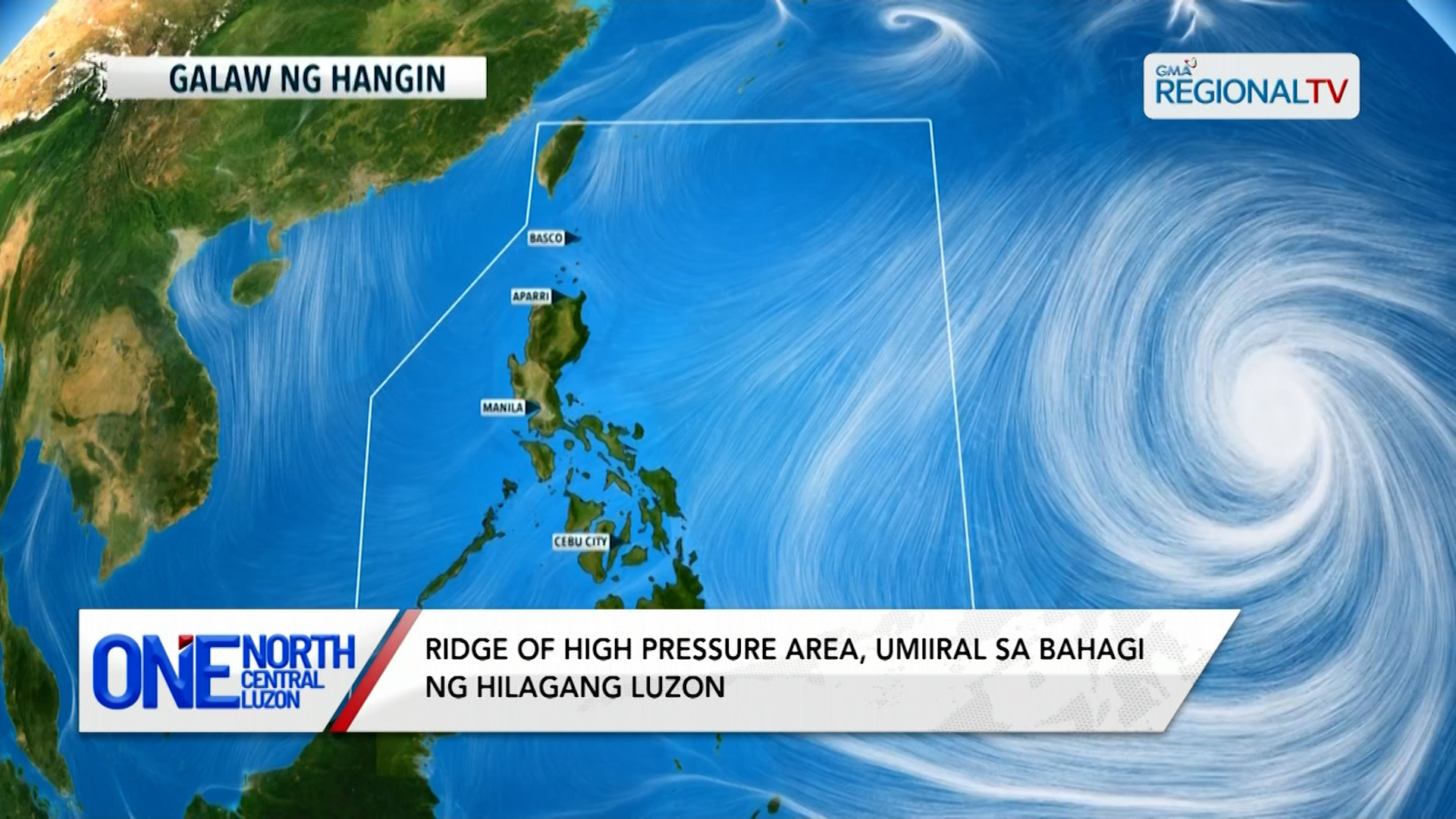 Ridge of high pressure area, umiiral sa bahagi ng hilagang Luzon | One North Central Luzon