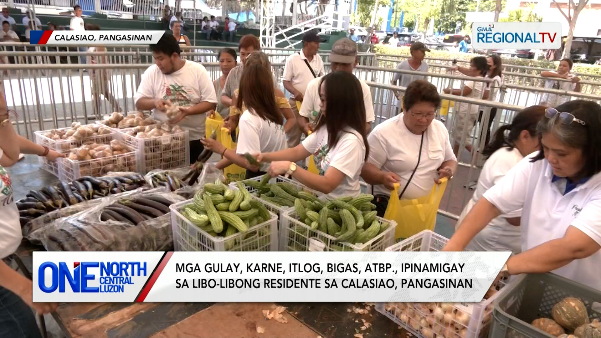 Mga gulay, karne, bigas, atbp., ipinamigay sa mga residente sa Calasiao | One North Central Luzon
