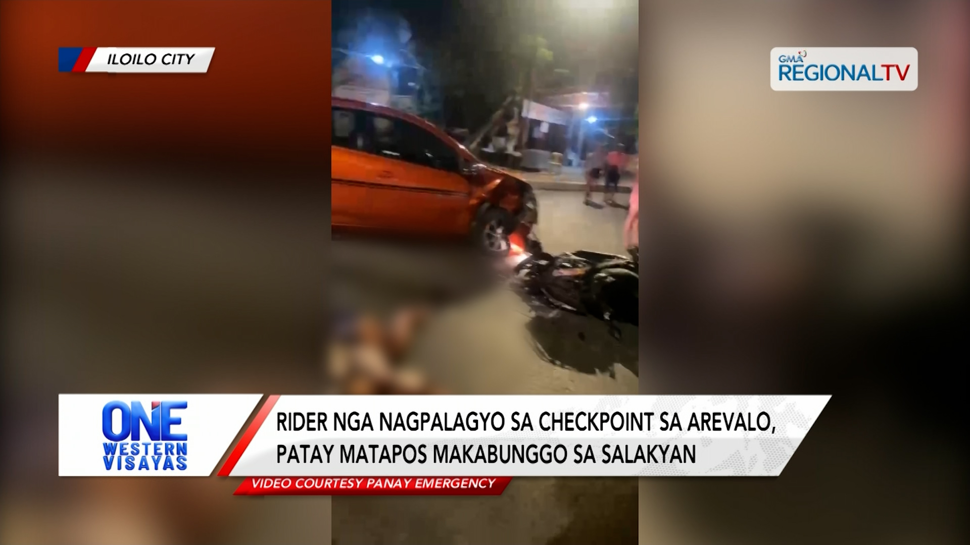 Rider nga nagpalagyo sa checkpoint sa Arevalo, patay matapos makabunggo sa awto| One Western Visayas