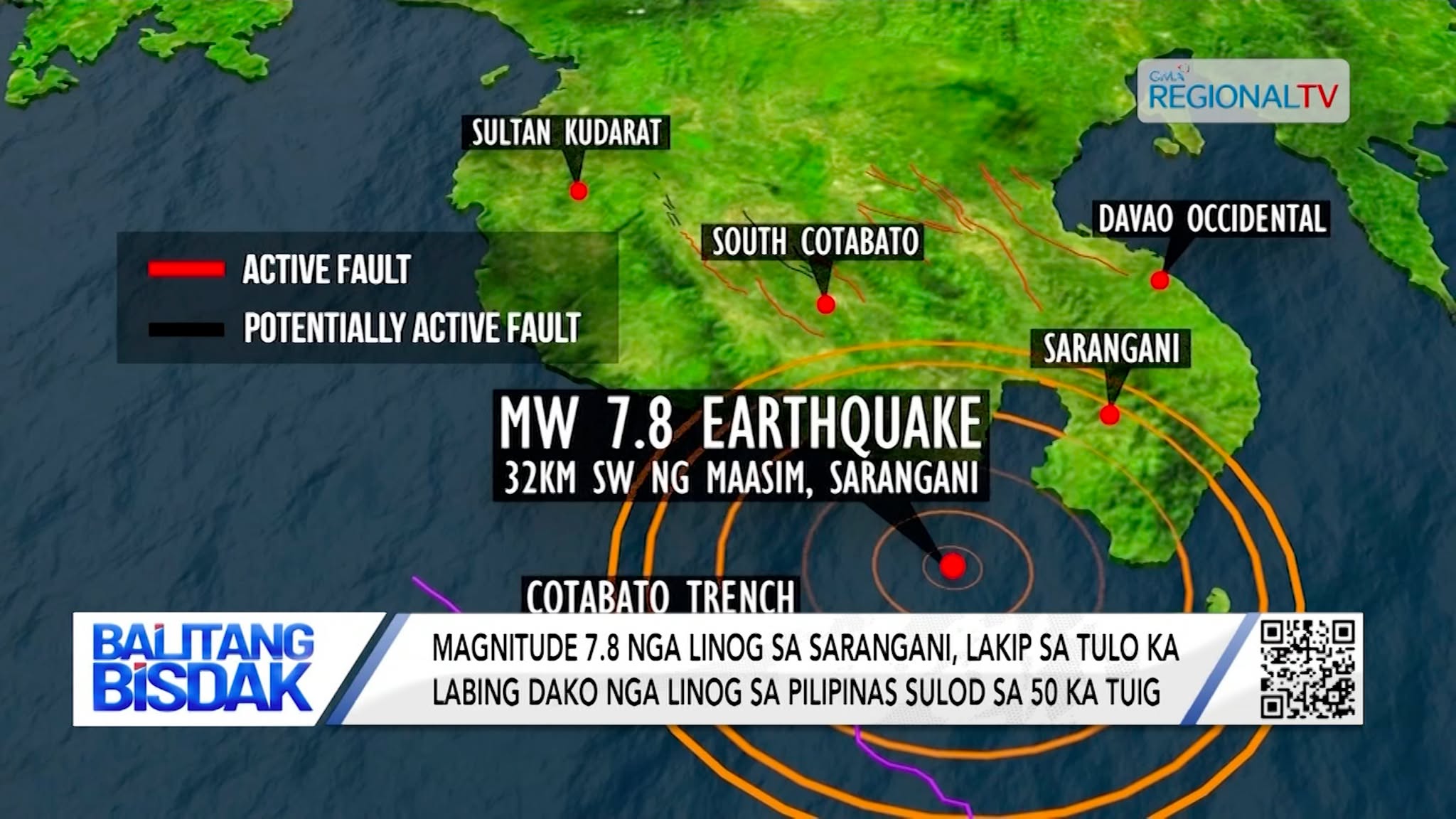 Magnitude 7.8 nga Linog sa Sarangani, Lakip sa 3 Dakong Linog sa Pilipinas | Balitang Bisdak
