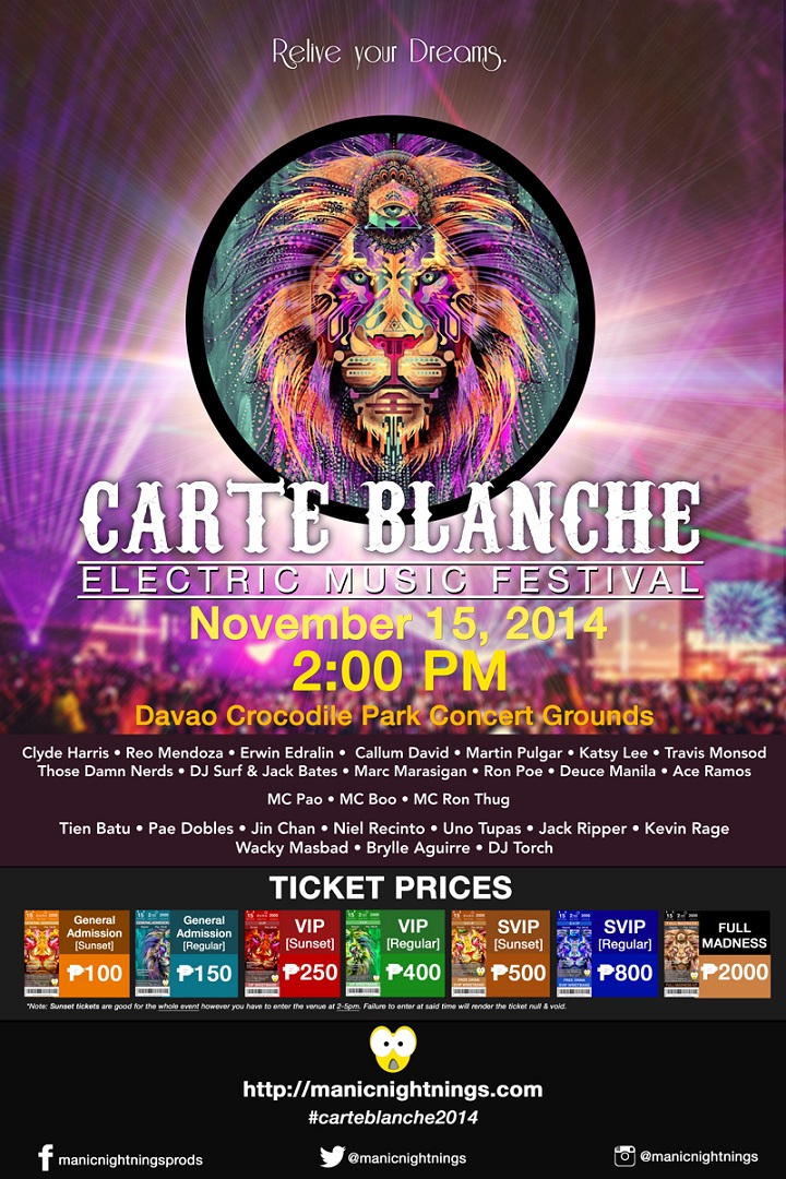 Davao City’s upcoming rave party Carte Blanche has November date | GMA ...