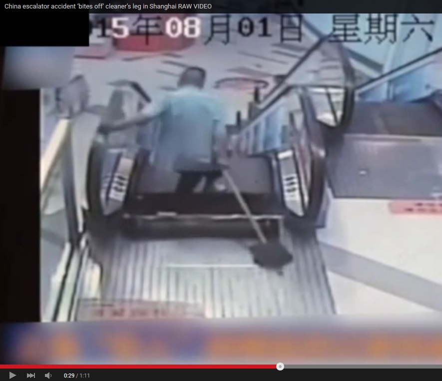 Janitor loses foot after escalator accident at Shanghai mall GMA News