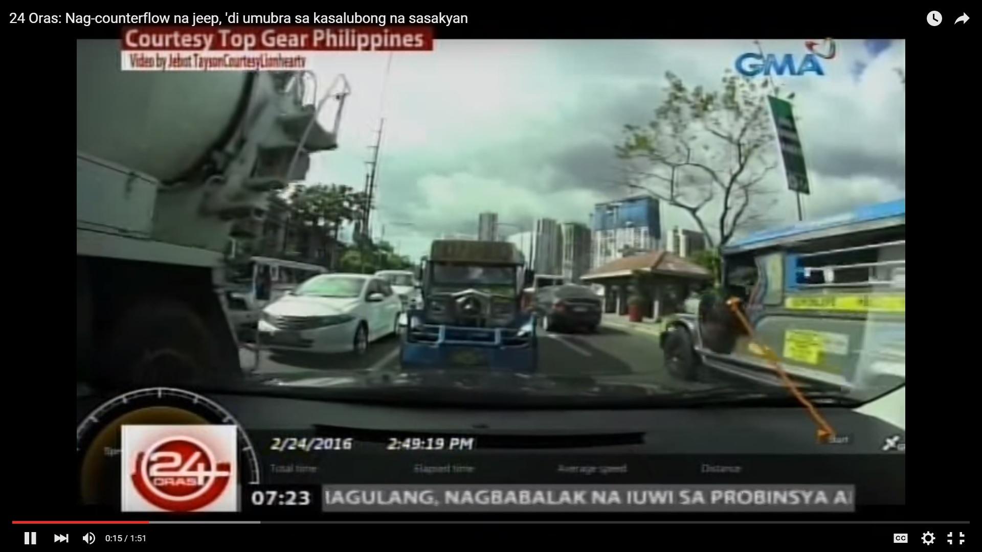 LTFRB to probe viral video of counter-flowing jeepney | GMA News Online