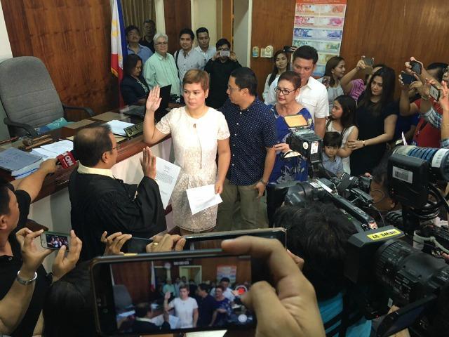 Sara And Paolo Duterte Take Oaths As Mayor Vice Mayor Of Davao City