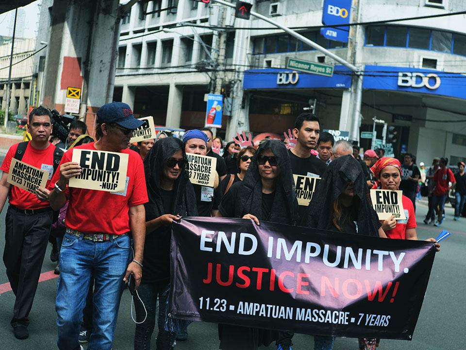 Widows of Maguindanao Massacre victims protest 7 years of no justice ...