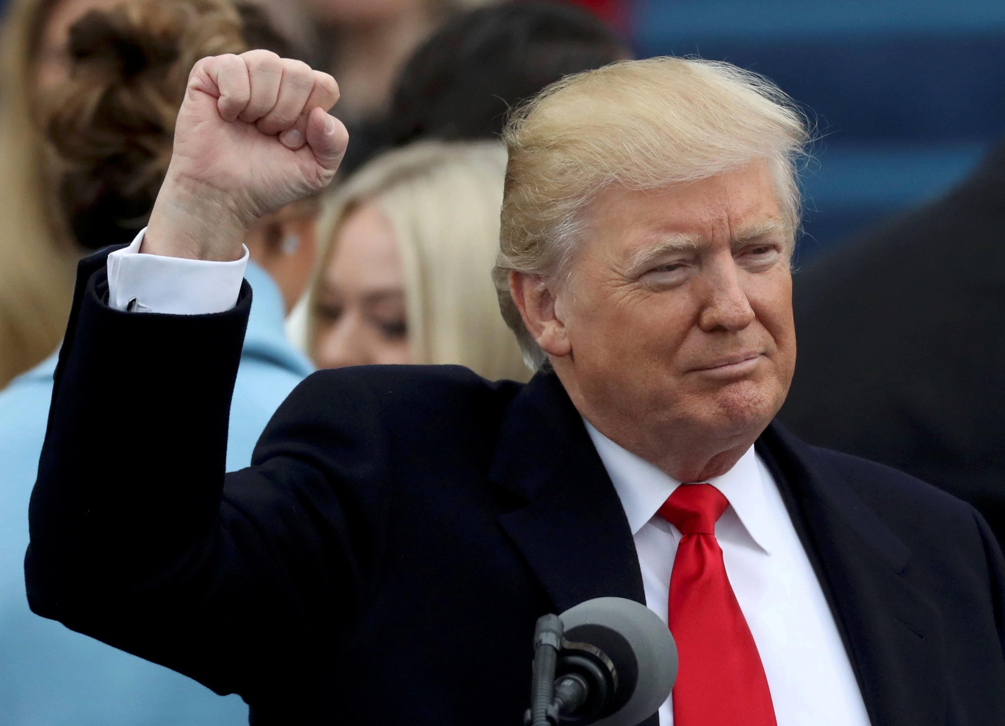Donald Trump is sworn in as the 45th US president
