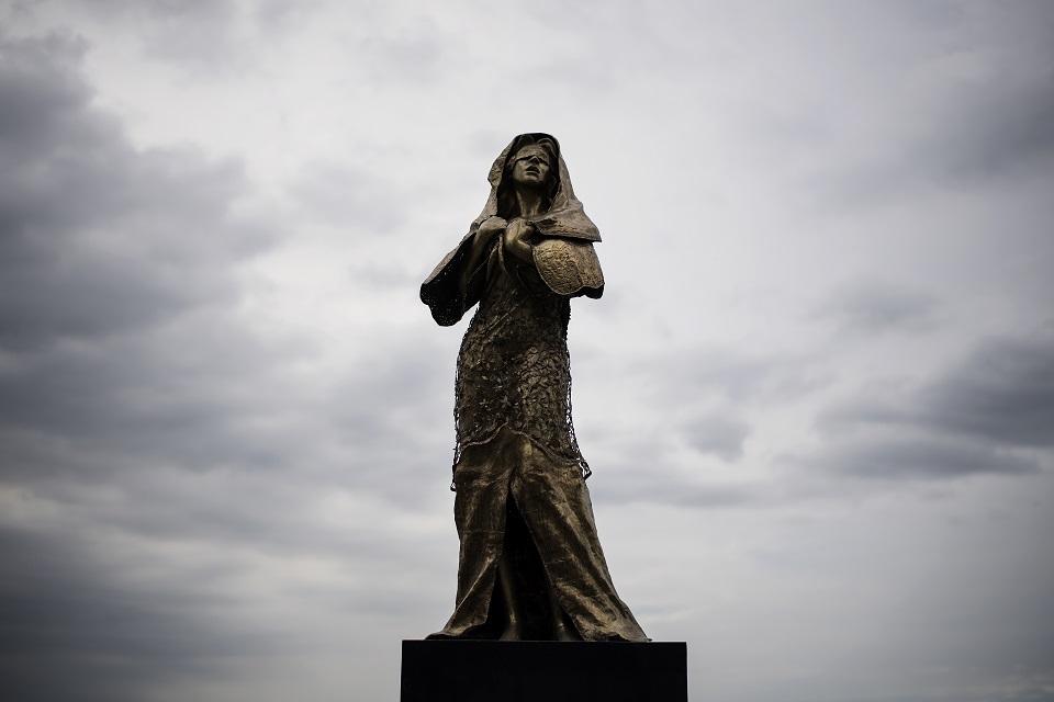 A memorial statue for World War II comfort women who were made sex slaves for Japanese troops during the conflict, stands in Manila on January 11, 2018. The Philippine government was left in an awkward position January 11 after Japan criticized the trade partner and key aid recipient for authorizing a World War II sex slave memorial near the Japanese embassy in Manila.