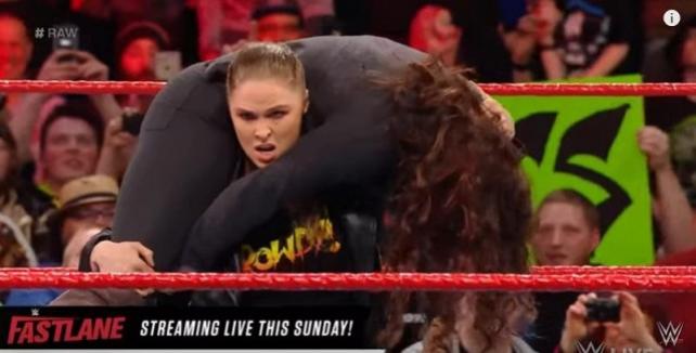 Ronda Rousey beats up Stephanie McMahon on Raw