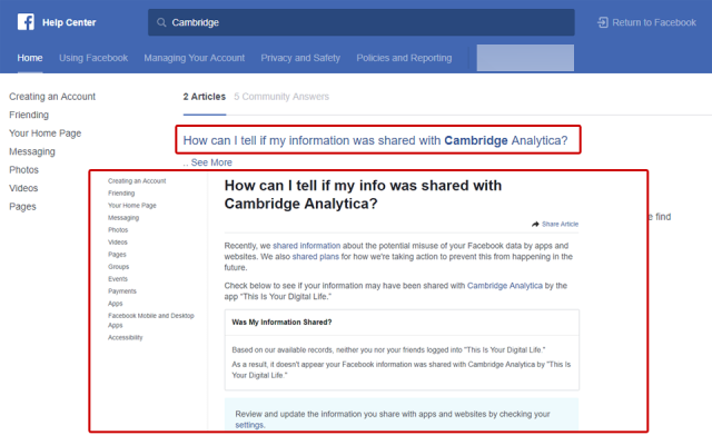 FIND OUT: Was your Facebook information shared with Cambridge Analytica ...