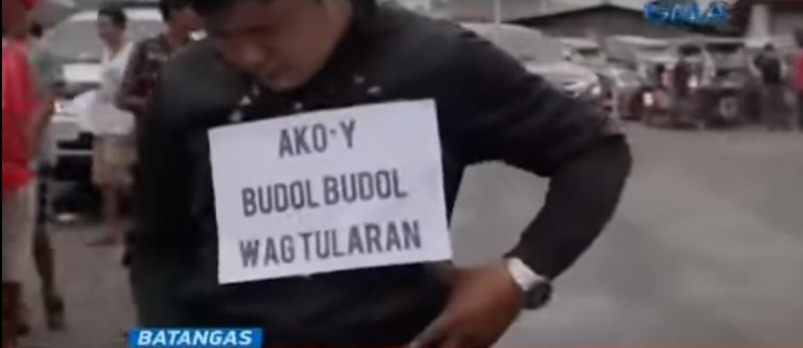 Lalaking Nambubudol Daw Ng Mga Tindero Sa Batangas Ipinarada Sa