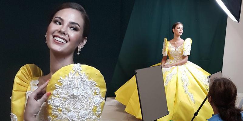 Catriona Gray is classic sunshine in live portrait sketching session ...