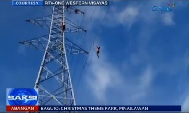 Man climbs and falls from NGCP tower in Iloilo