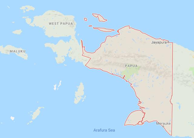 Gempa berkekuatan 5,8 SR terjadi di dekat pantai selatan Papua, Indonesia