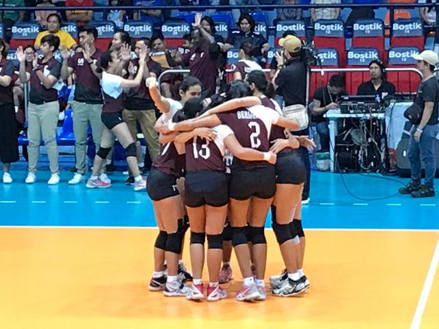 Lady Maroons notch 1st win in UAAP 81 women's volleyball vs. Lady ...