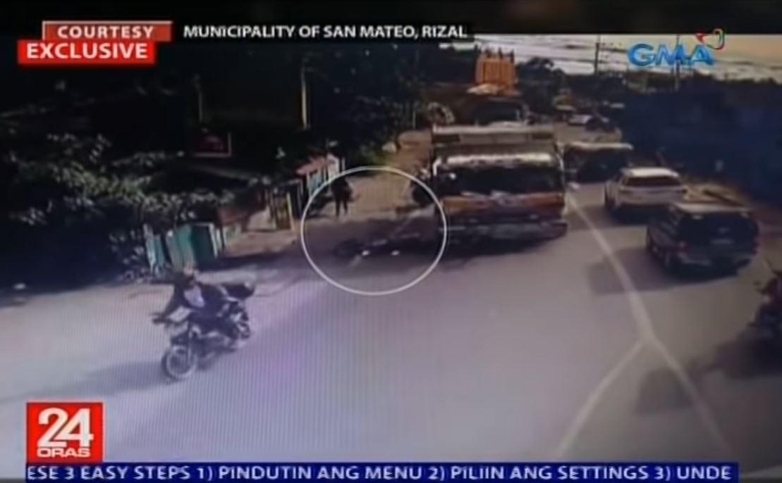 Truck runs over motorcycle driver in San Mateo, Rizal | GMA News Online