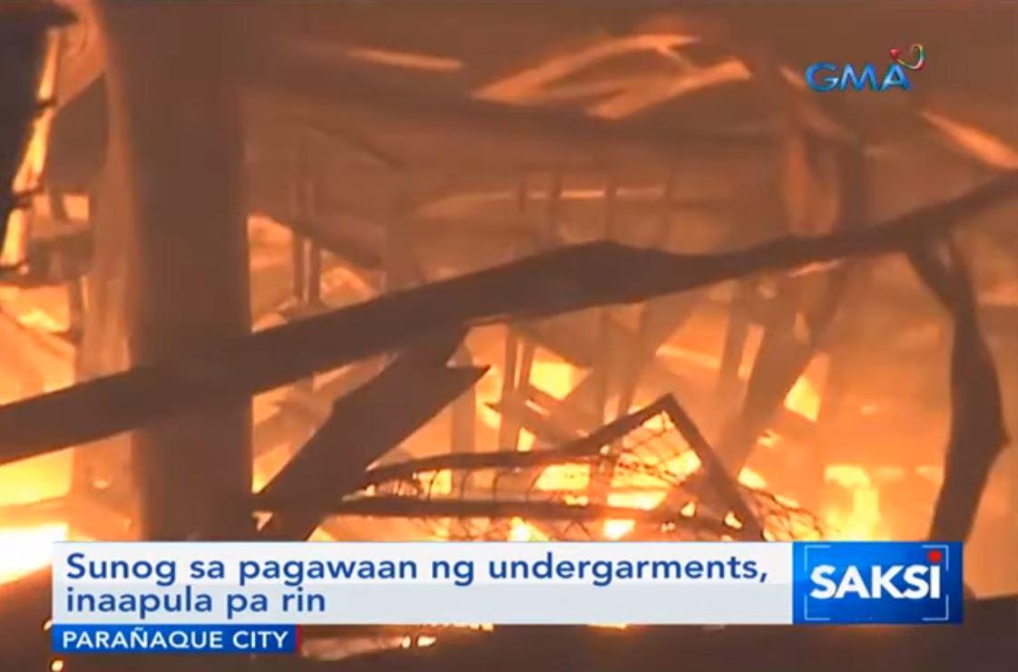 Fire hits undergarment factory in Parañaque │ GMA News Online