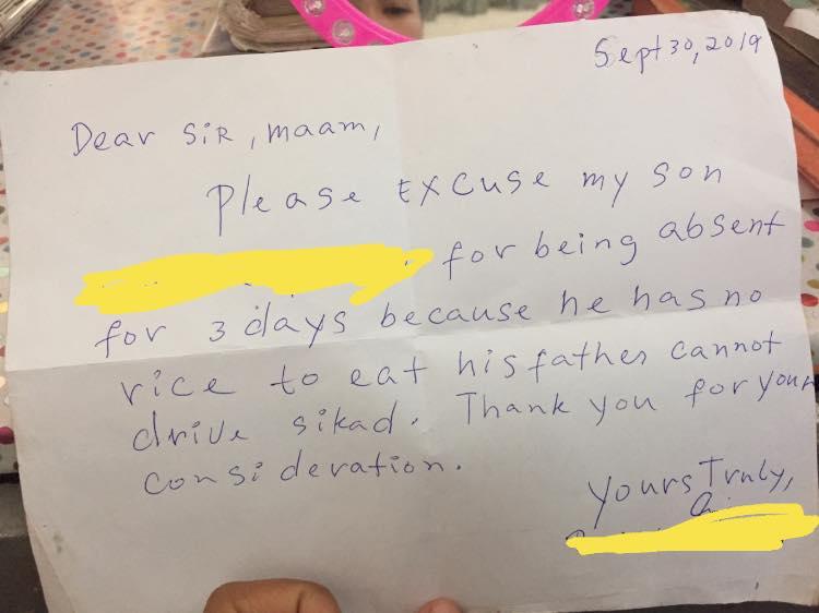 This Parent s Viral Excuse Letter Will Break Your Heart GMA News Online