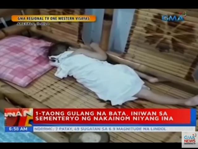 1anyos Sa Iloilo Iniwan Ng Lasing Na Nanay Sa Sementeryo