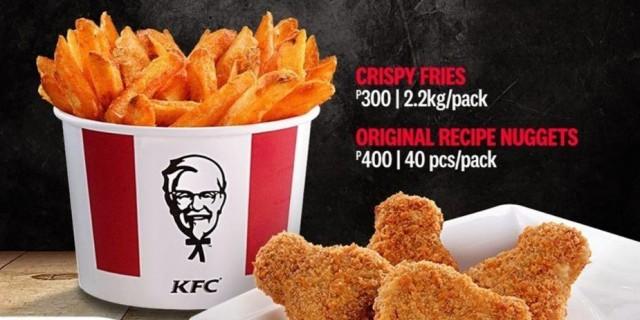 KFC offers ready-to-fry Crispy Fries and Original Recipe Nuggets