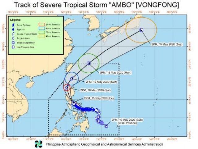 Ambo slightly weakens as it nears Real, Infanta in Quezon