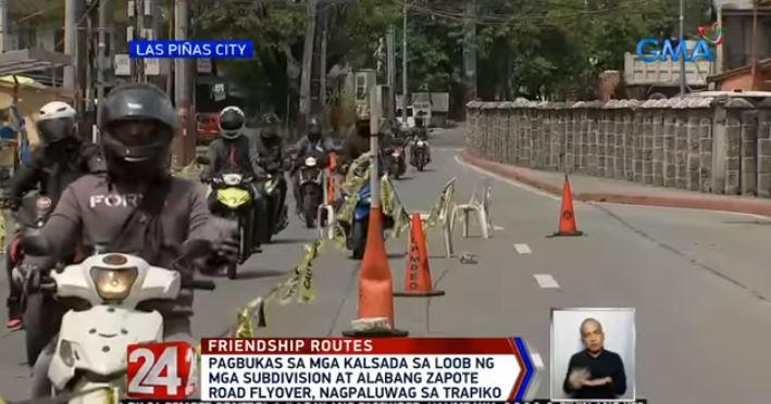 Las Pinas opens friendship routes to ease traffic for riders | GMA News ...