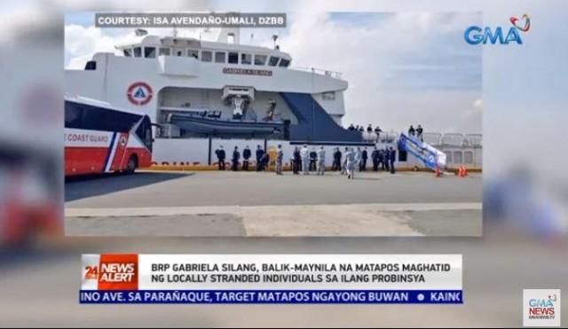 BRP Gabriela Silang returns to Manila after transporting LSIs to Davao ...