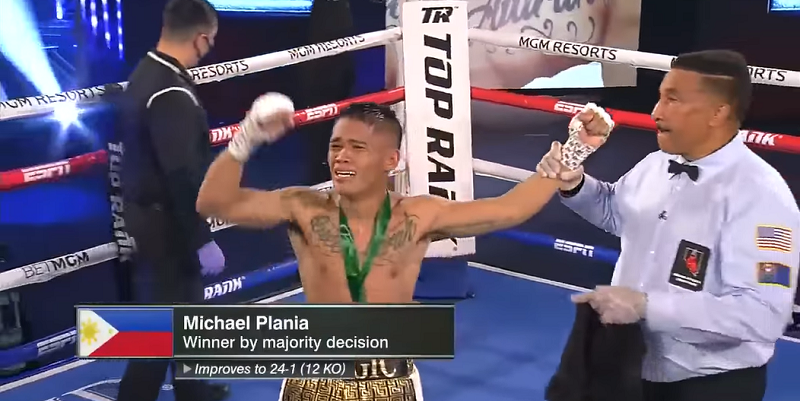 Pinoy boxer Mike Plania scores upset victory vs Joshua Greer in Las