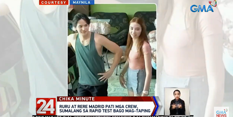 Ruru Rere Rara Ruru and Rere Madrid undergo rapid testing before taping 'Maynila ...