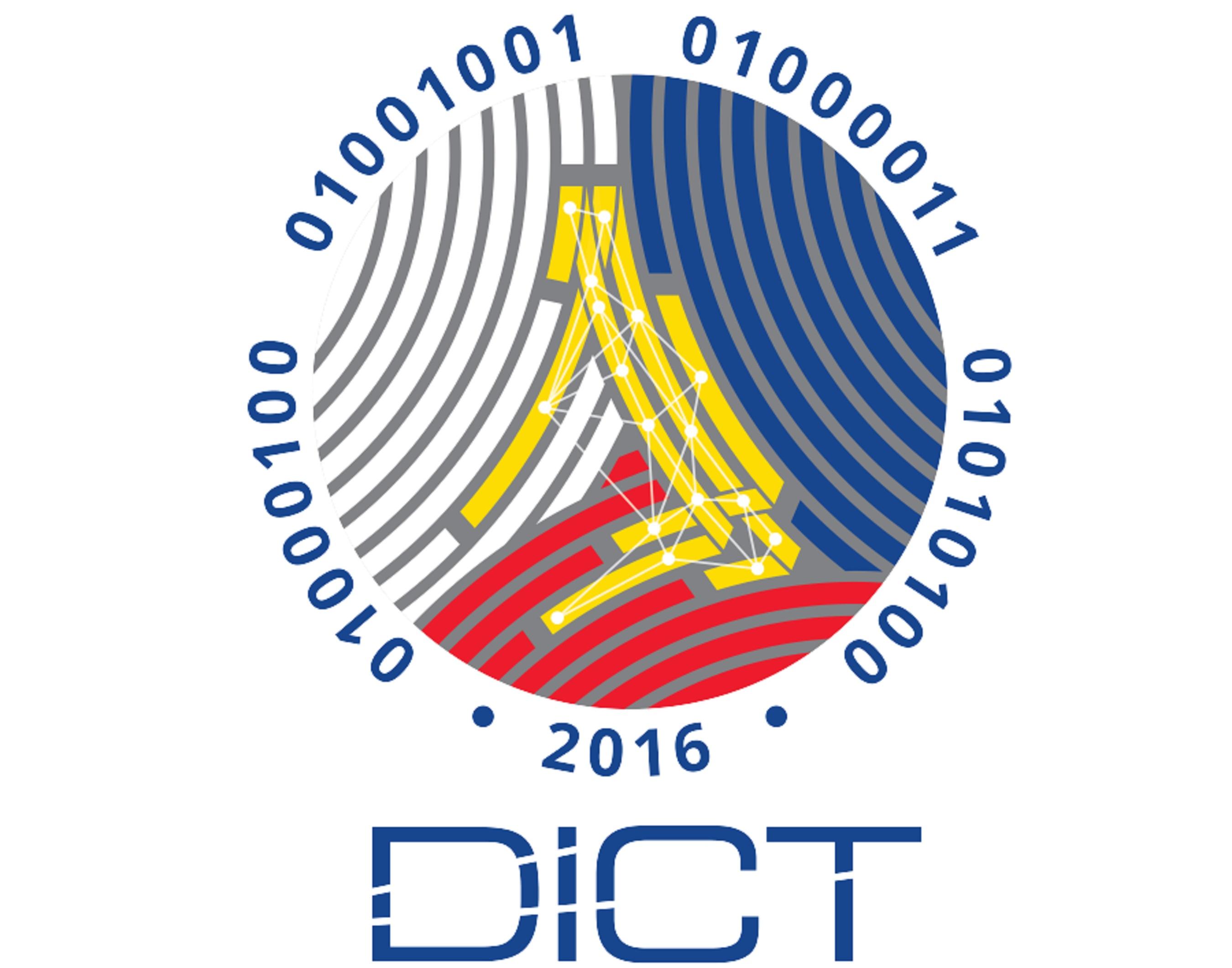 Дикт. Dict. Dict logo. National Telecommunications Commission Philippines.