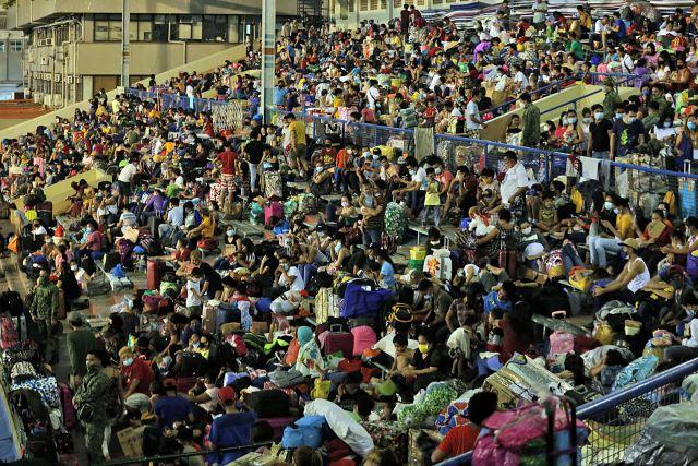 Locally Stranded Individuals in Manila at Rizal Memorial Sports Complex