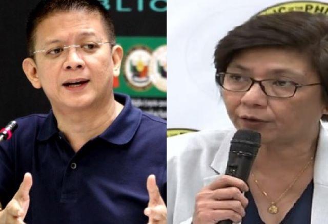 Maria Rosario Vergeire and Chiz Escudero composite