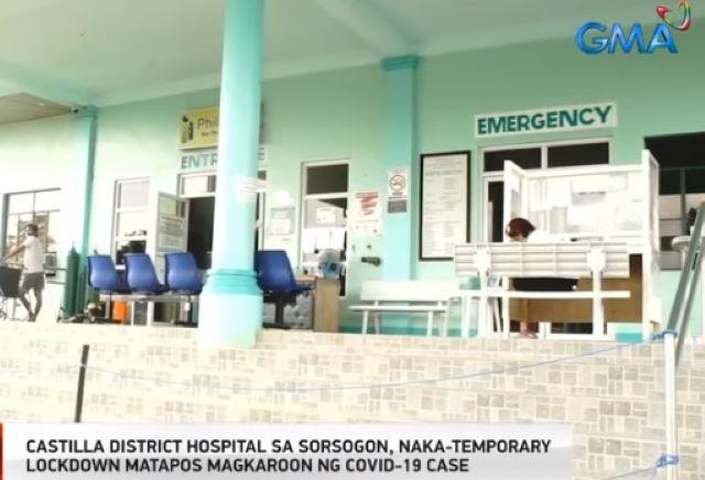 Castilla District Hospital in Sorsogon was temporarily closed due to COVID-19 infections