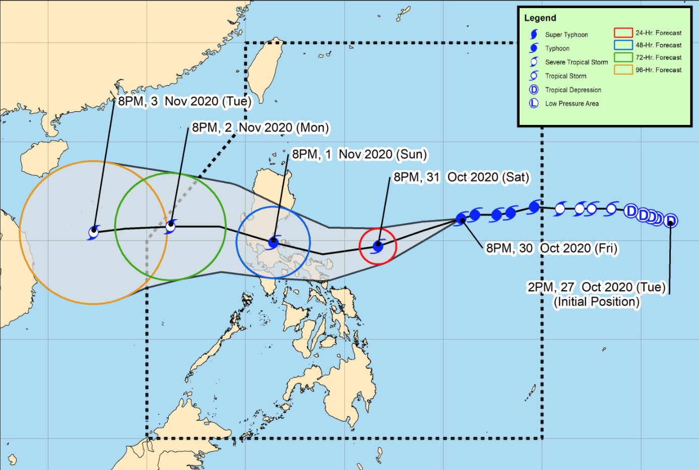 Signal No. 2 up over 4 provinces as Rolly moves closer to Bicol