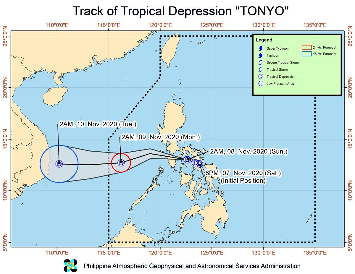 Signal No. 1 up over 18 areas as Tonyo moves toward Marinduque, Mindoro