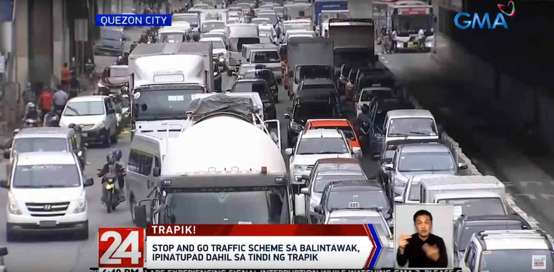 MMDA implements stop-and-go scheme in Balintawak due to heavy traffic ...