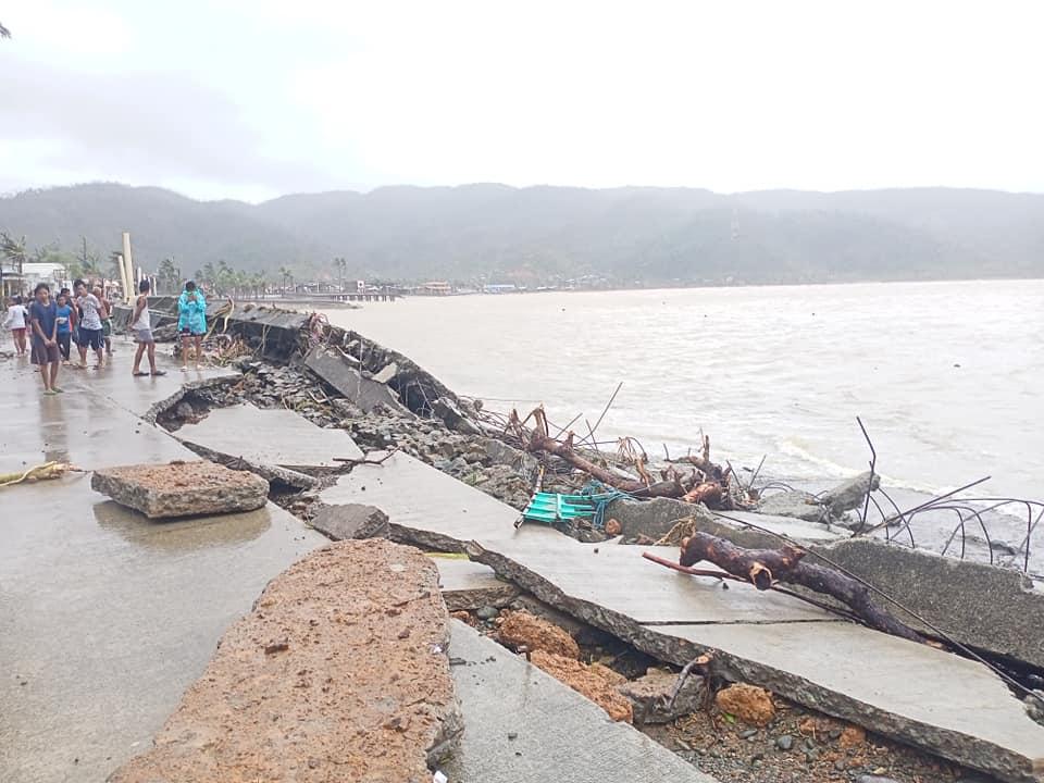 Roads and houses were destroyed by Rolly in Catanduanes