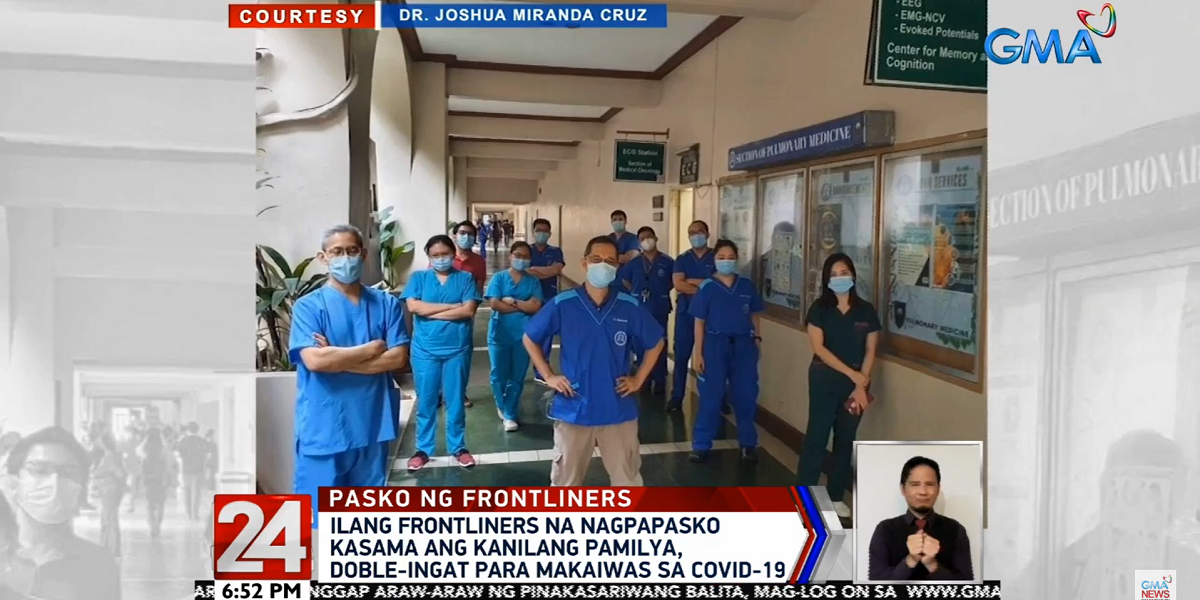 Frontliners' wish for Christmas Healing for patients, arrival of COVID