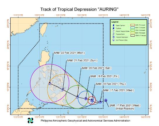 Auring now a tropical storm; heavy weekend rainfall seen ...