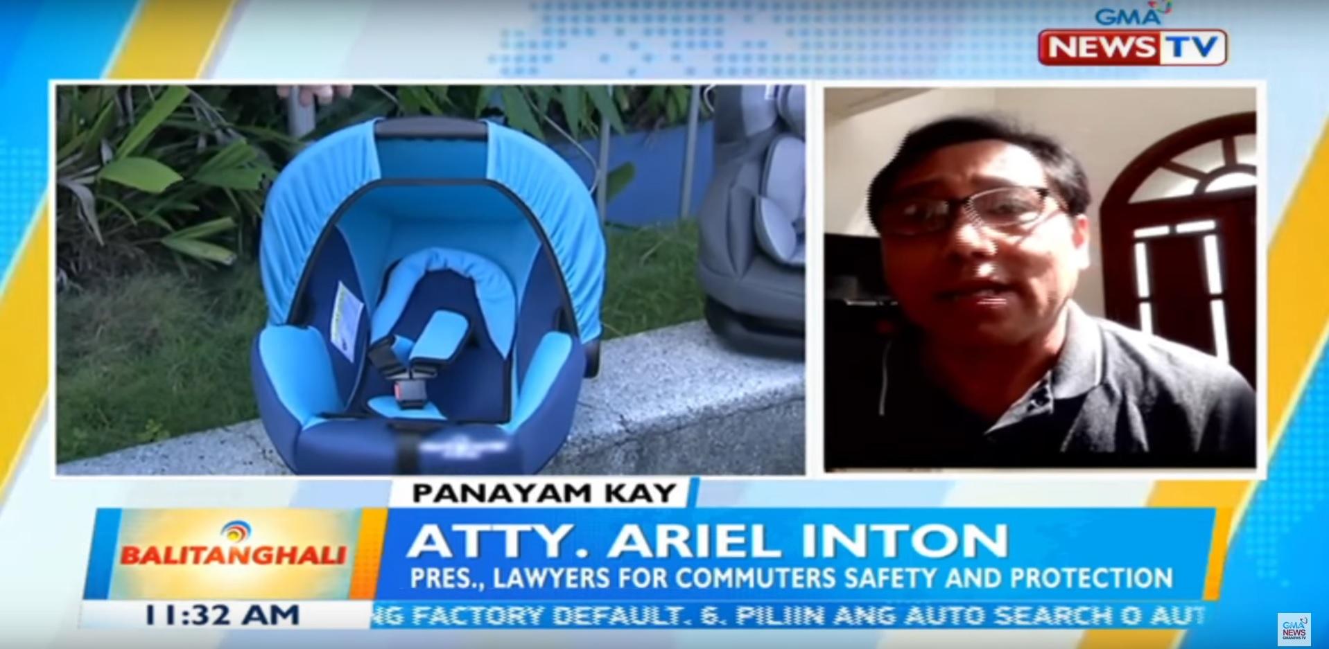 Child seat law needs to be reviewed commuter safety lawyer GMA News