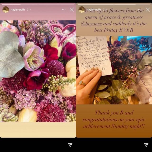 Taylor Swift receives sweet letter, flowers from Beyonce after both ...