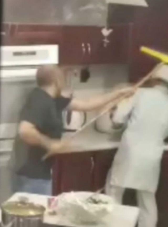 Screencap of video on employer abusing OFW in Saudi Arabia