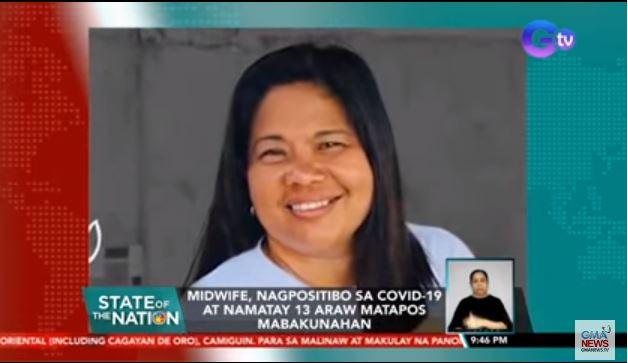 Midwife given first vaccine jab but later dies from COVID-19 | GMA News ...