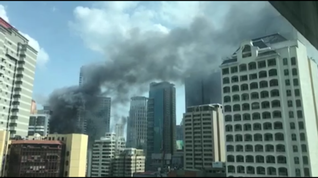 Fire hits high-rise building in Makati | GMA News Online