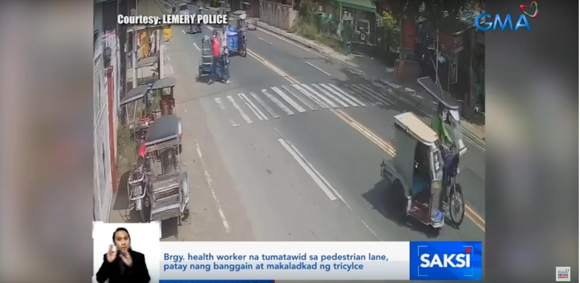 Barangay health worker killed after being run over by a tricycle | GMA ...