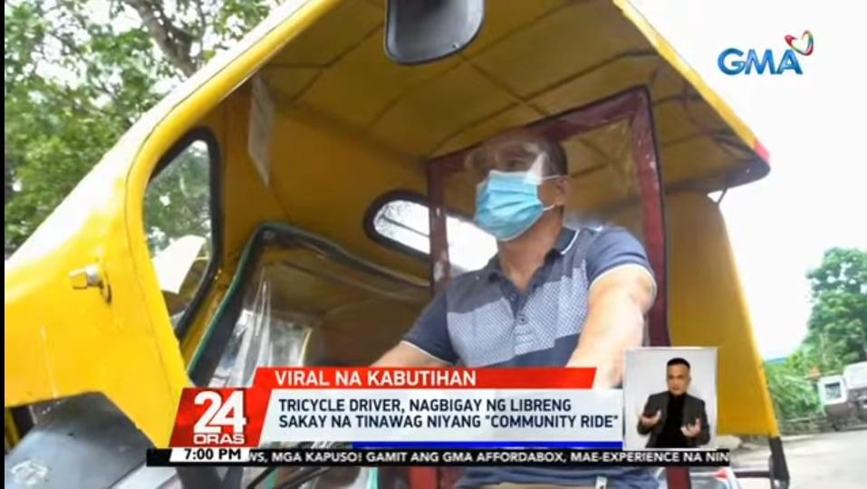 Tricycle driver's version of community pantry Free ride in Sorsogon neighborhood GMA News Online